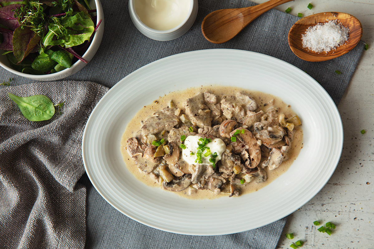 Boeuf Stroganoff keto
